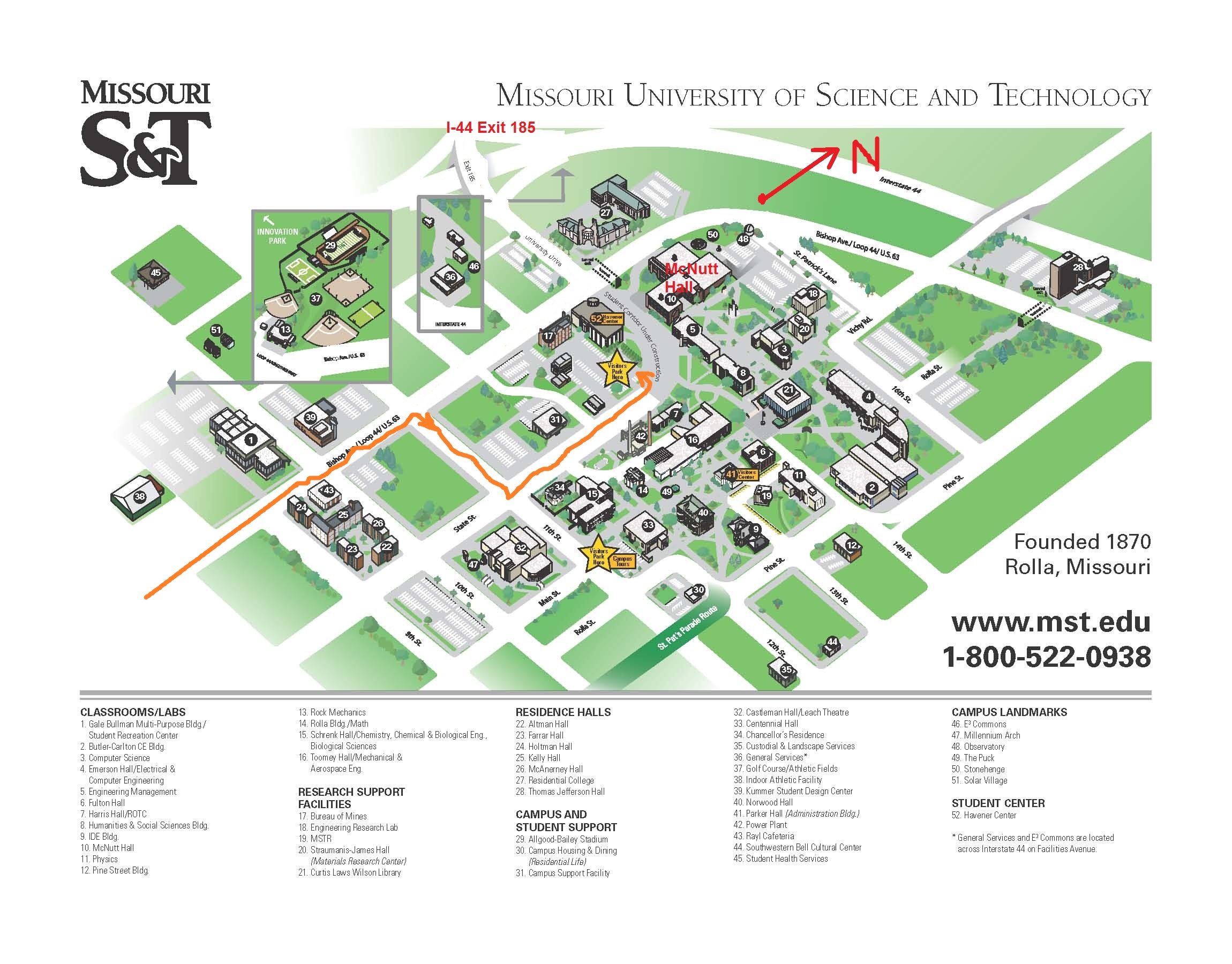 Directions To Missouri S T Geological Sciences And Engineering