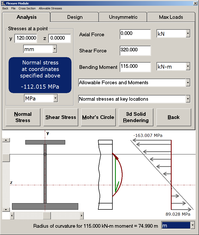 Flexure Normal Stress