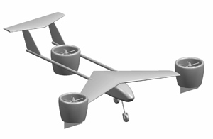 Solid Model of Tilt-Duct UAV in Vertical Flight Mode
